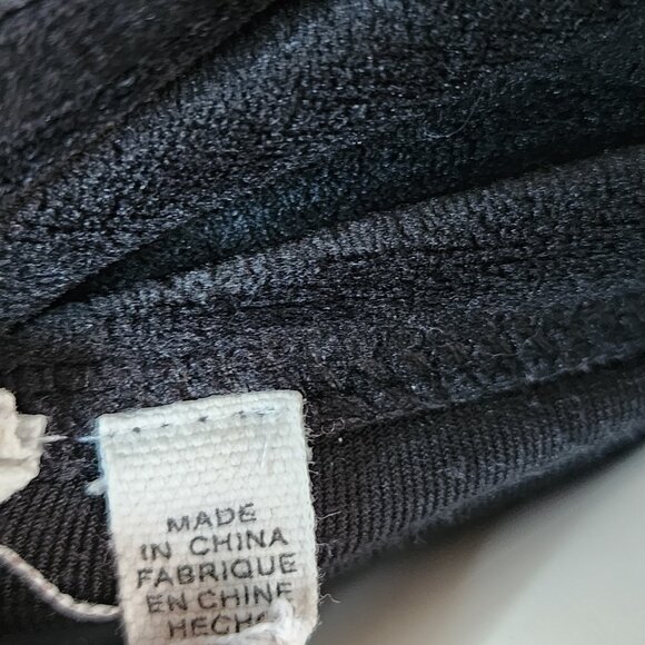 Cable & Gauge Dress Womens Size M Medium Black Velour Collared Minimalist Cozy - Picture 7 of 8